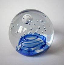 Paperweight ball, heavy glass, MURANO style 8 cm. 660 gr. - £18.66 GBP