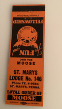 Mercury Matchbook St Marys PA Penn Moose Lodge 146 Advertise Vintage USA - $14.01