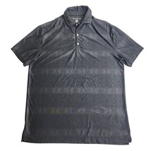 Hickey Freeman Golf Polo Gray Stretch Performance Preppy Size Medium - $16.83