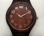 Joe Minimal Wood Watch Men 46mm Brown New Battery 8&quot; - $29.69