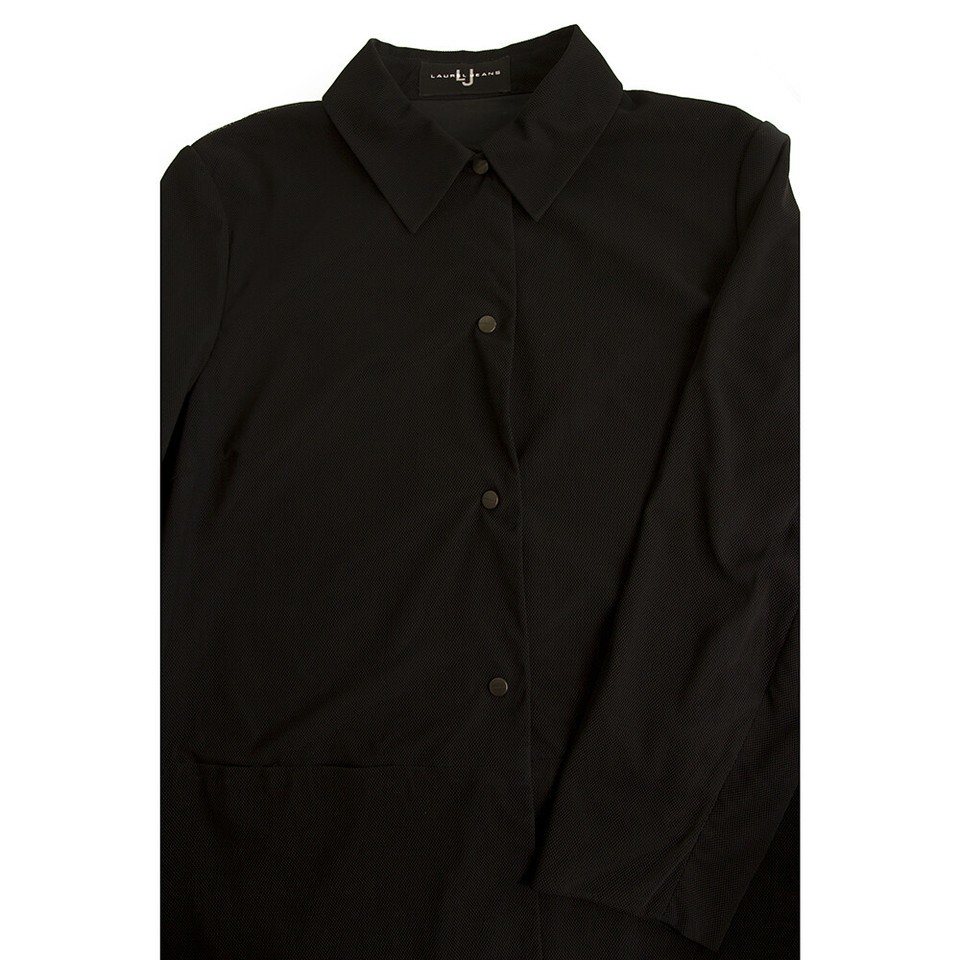 Laurel Jeans Black Mesh Lined Fabric Button Front Lightweight Jacket size 40 Item image 5