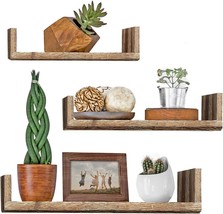 Halter Solid Wood Shelves, Floating Wood Shelves For Bathroom,, Set Of 3 - £20.29 GBP