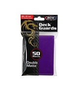 BCW 2 50ct Packs (100) Mat Deck Guard Purple DOUBLE MATTE Finish for Sta... - $145.81 MXN
