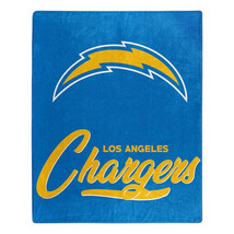 Los Angeles Chargers 50&quot; by 60&quot; Plush Signature Raschel Throw Blanket - NFL - £28.99 GBP