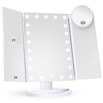 Makeup Mirror Vanity Mirror With Lights, 2X 3X 10X Magnification,, White+10X - £25.83 GBP