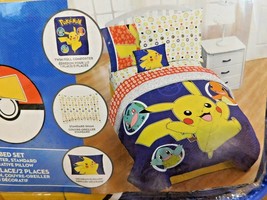 NEW Pokemon Twin/Full Set Bedding 2019 w/ Comforter Pillow &amp; Sham - $61.08