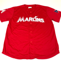 Miami Marlins Baseball Jersey XL Men Red Puerto Rico Match Up Short Sleeve - £23.89 GBP