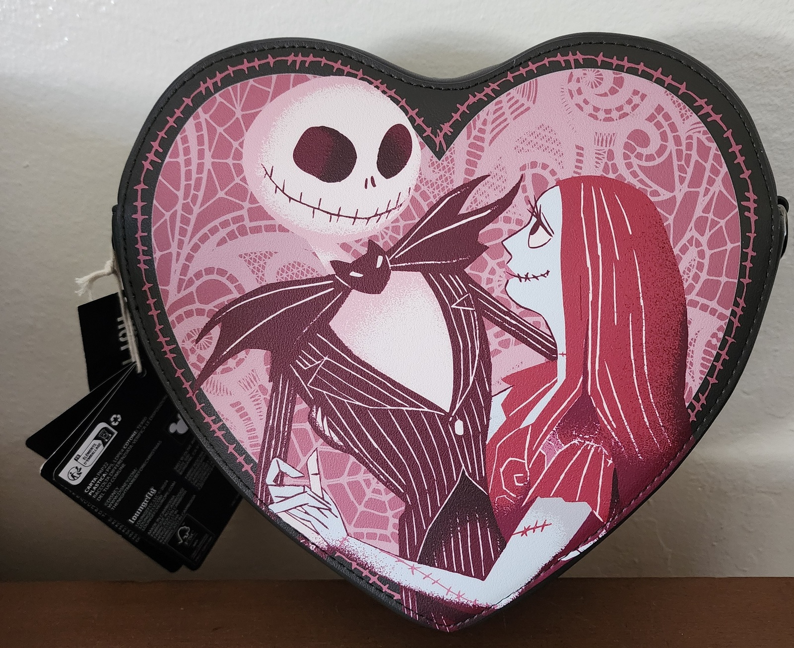 Loungefly Disney Nightmare Before Christmas Jack &amp; Sally Heart Cross-Bod... - $40.00