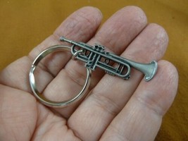 (M209-i) Bach TRUMPET KEY CHAIN ring keys Pewter JEWELRY I love brass music - $21.41