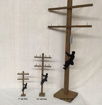 UTILITY LINEMAN POLES with Silhouette Pole Climbers \  SET of 3 - $64.99