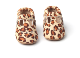 Leopard Baby Mary Janes Anti-Slip baby moccasins, Baby Shoes, Leopard shoes - $21.94 CAD