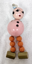 Vintage 1930s Green Orange Bakelite Pink Blue Celluloid Girl Crib Toy Ra... - $12.38