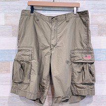 POLO Jeans Ralph Lauren Military Cargo Shorts Khaki Beige Cotton Casual Mens 38 - £46.59 GBP