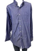 Tommy Hilfiger Classic Button Down Shirt Men&#39;s 17.5/34-35 Blue - $9.49