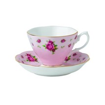 New Country Roses Pink by Royal Albert Tea Cup/Saucer Vintage Boxed, Pink  - £71.77 GBP