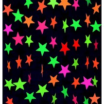 Black Light Party Supply 78Ft Neon Star Garland Hanging Decorations For Birthday - £10.44 GBP