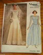 VOGUE Wedding Gown Sewing Pattern Dress size 10 - $20.00