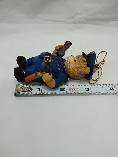 Vintage Bear Policeman Christmas Holiday Ornament 3" Item image 7