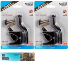 National Hardware N109-020 Out-Swinging Automatic Gate Latch, Matte Blac... - $276.61 MXN