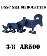 3/8&quot; AR500 1/5sc. NRA/IHMSA Metallic Silhouette Targets - 4pc Rifle Knoc... - $1,017.10 MXN