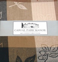 Casual Park Manor 100% Cotton Tablecloth Willow Black 60&quot; X 84&quot; Rectangular Home - £28.76 GBP