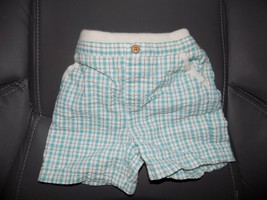Janie and Jack Baby Boy Plaid Cotton Summer Shorts 3/6 months Boy&#39;s EUC - £11.41 GBP