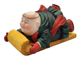 Dept 56 Thaddeus The Tobogganist Merry Makers Figurine 93572 VTG 1996 - £12.68 GBP