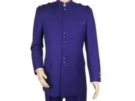 Mens Apollo  King  Banded Collarless suit Chinese Mandarin Wide leg AG95... - $149.99