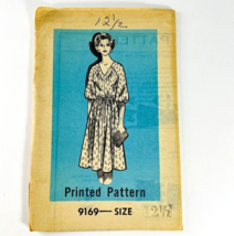 Vintage Sewing Pattern Misses Dress  Raglan Sleeve Sz 12.5 Uncut 9169 - £19.65 GBP