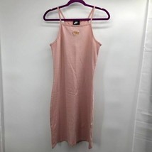 Nike Tank Body Con Dress Womens M NEW Pink Oxford / Metallic Gold - $48.51