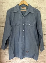 VINTAGE Dickies Shirt Mens 16-16.5 Blue Chambray Button Up Work Garage U... - $59.00