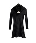 PrAna Monica Sweater Dress S Black Blue Wool Blend Twilight Cowl Neck - $839.02 MXN