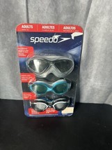 Speedo Adult Unisex 3 Pack Swim Goggles Wide View Mirror Comfort New Sealed - $19.80