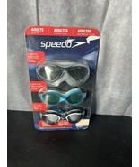 Speedo Adult Unisex 3 Pack Swim Goggles Wide View Mirror Comfort New Sealed - $19.80