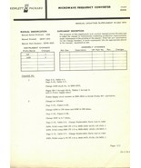 HP/Agilent 2590B Microwave Frequency Converter Manual TO 33A1-12-695-11 ... - $8.46