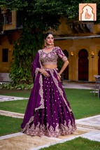 Purple Rangoli Crush Stitched Lehenga with Sequins &amp; Thread Embroidery* - €83,42 EUR