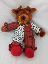 Interpur Brown Deer Reindeer Plush 12 Inch Christmas Vintage Stuffed Animal Toy - $16.95