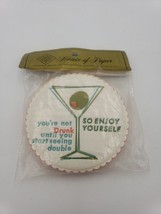 VTG MCM Martini Funny Paper Drink Coasters 1960s 70s  12 Pack Barware NOS PARTY - £14.22 GBP