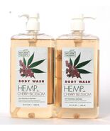 2 Bottles Natural Therapy 33.8 Oz Hemp &amp; Cherry Blossom Soothing Body Wash - $34.99