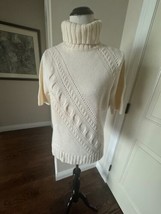 Nautica Cream Wool Blend Chunky Turtleneck SZ XL NWOT - $58.41