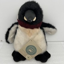 1999 Stuffed/Plush Penguin With Red Scarf 8” Boyds Bears/ J.B. Bean - $17.75
