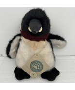 1999 Stuffed/Plush Penguin With Red Scarf 8” Boyds Bears/ J.B. Bean - $17.75