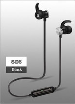 Bluetooth 4.1 SD6 Stereo Earphone Headset Wireless Magnetic Earbuds Headphone - £7.77 GBP