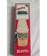 Vintage Hefty Holiday Tumbler Crystal Plastic 18 Tumblers 10oz NOS - $285.10 MXN