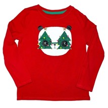 Christmas Holiday Festive Red Bear Glitter Tree Long Sleeve Tee by Cat &amp; Jack - £7.04 GBP