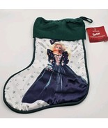 Vtg 1995 Hallmark Barbie Holiday Christmas Stocking Hallmark Green New w... - $236.99 MXN