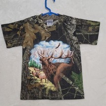 Mossy Oak Kids Camo T Shirt Size XS Short Sleeve Camouflage Casual Elk - £9.66 GBP