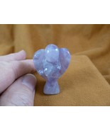 Y-ANG-559 Purple Amethyst crystal Angel stone GEMSTONE figurine Guardian... - $25.61 CAD