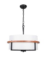 Vinsniv Drum Chandelier Pendant Light Fixture, Modern Dining Room Foyer - $244.47 CAD