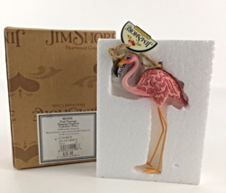 Jim Shore Pink Flamingo Hanging Ornament 4014458 Heartwood Creek 2009 En... - £42.48 GBP